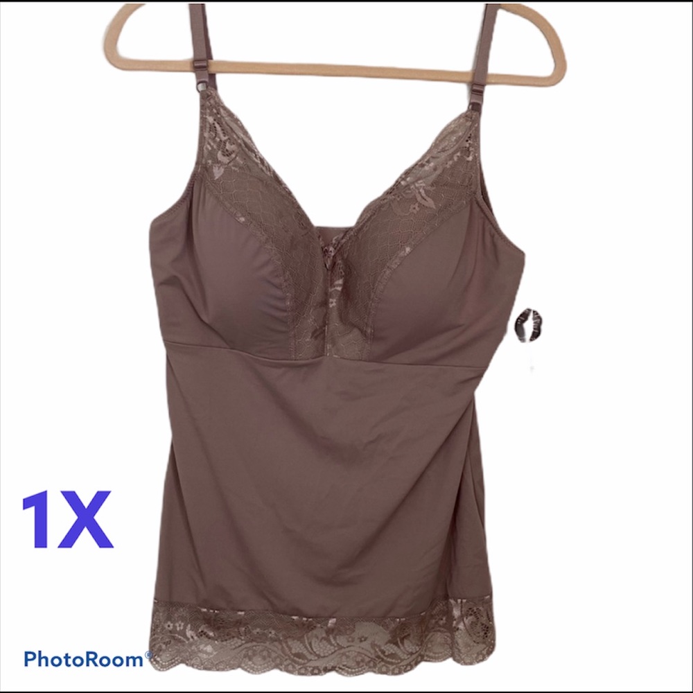 Rhonda Shear 1X NWT PJ’s w/ bra support sleepwear